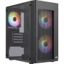 Aerocool HEXFORMBKV2 Micro ATX arvuti korpus 3 ventilaatoriga FRGB must
