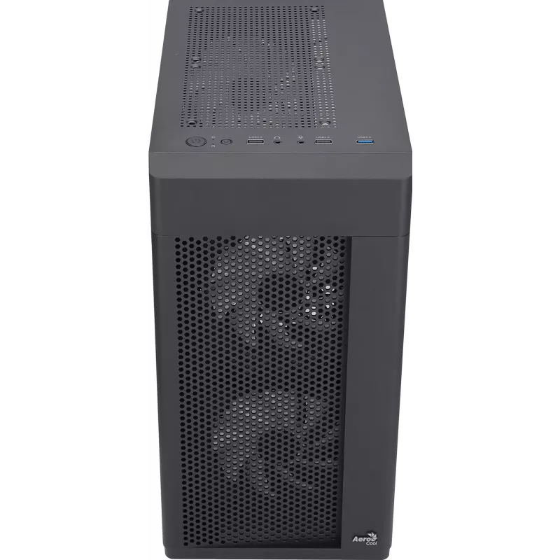 Aerocool HEXFORMBKV2 Micro ATX arvuti korpus 3 ventilaatoriga FRGB must