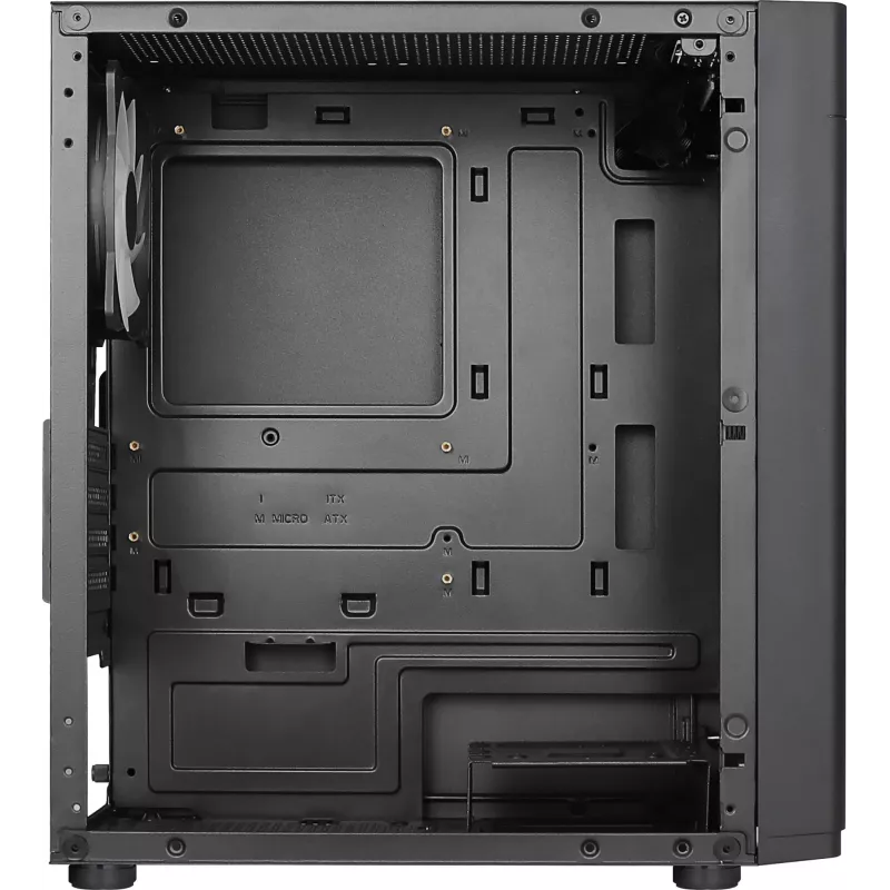 Aerocool HEXFORMBKV2 Micro ATX arvuti korpus 3 ventilaatoriga FRGB must