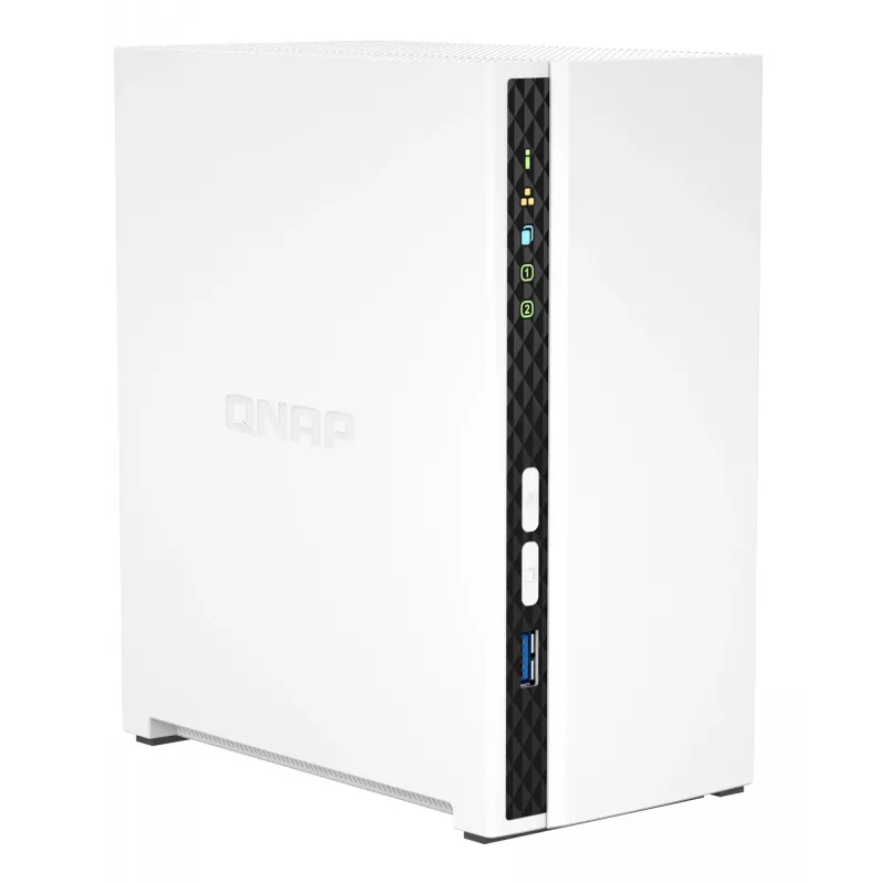 QNAP TS-233 NAS/server salvestusseade Torn ARM Cortex-A55 2 GB 0 TB QNAP QTS Valge