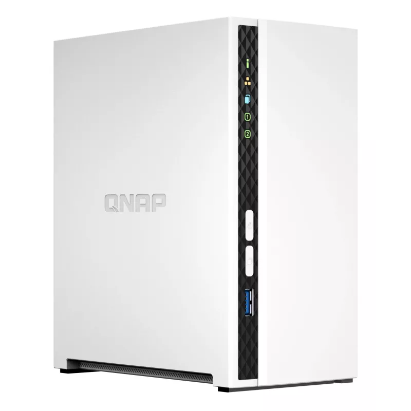 QNAP TS-233 NAS/server salvestusseade Torn ARM Cortex-A55 2 GB 0 TB QNAP QTS Valge