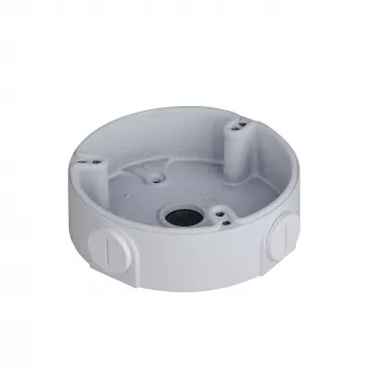 Junction box DAHUA PFA136 — valge, 1/2 tolli keere, Ø11 cm, kõrgus 33,5 mm, maksimaalne koormus 1 kg