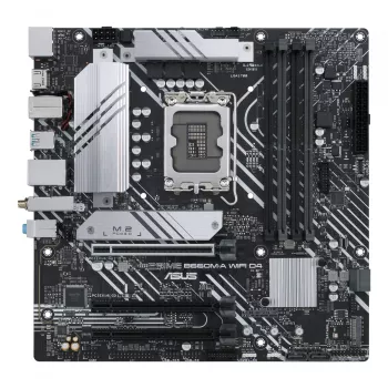 Emaplaat ASUS PRIME B660M-A WIFI D4 — Intel B660, LGA 1700, micro ATX, DDR4, 4 DIMM, Wi‑Fi 6, 2x M.2