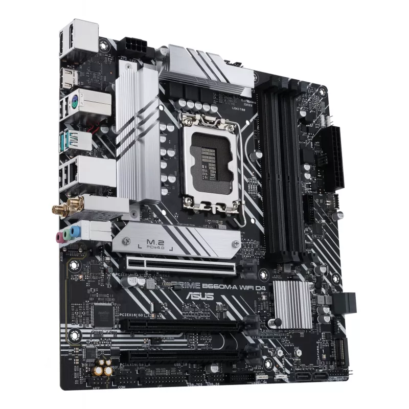 Emaplaat ASUS PRIME B660M-A WIFI D4 — Intel B660, LGA 1700, micro ATX, DDR4, 4 DIMM, Wi‑Fi 6, 2x M.2