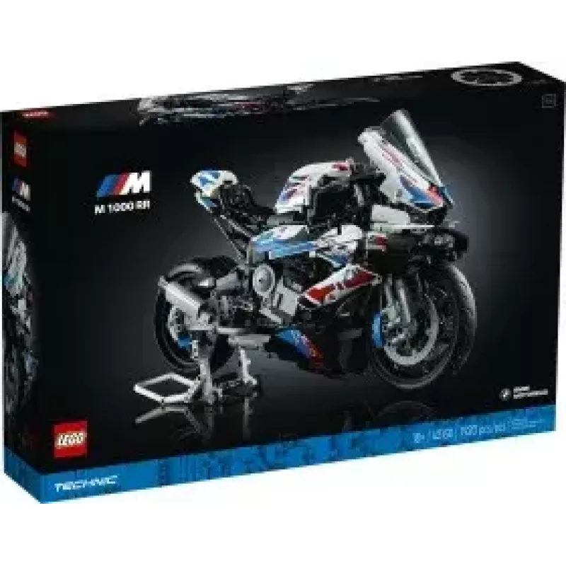 LEGO Technic mootorratta mudel BMW M1000RR 42130 detailse mootori ja töötava vedrustusega