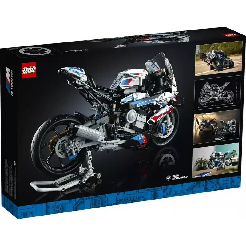 LEGO Technic mootorratta mudel BMW M1000RR 42130 detailse mootori ja töötava vedrustusega