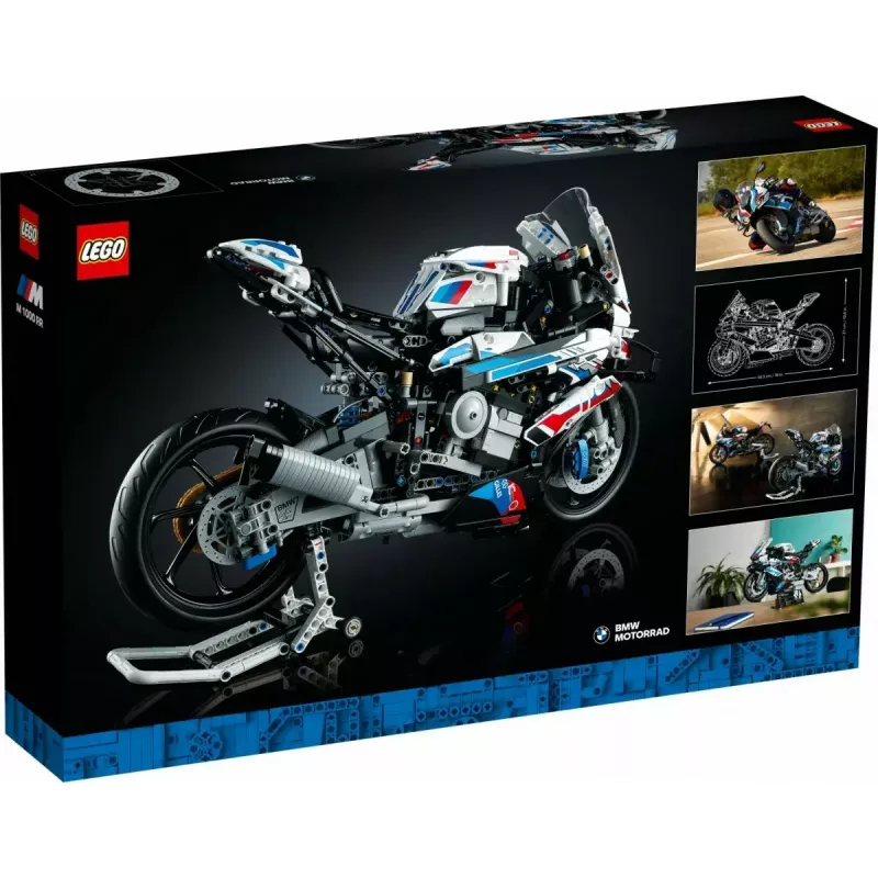 LEGO Technic mootorratta mudel BMW M1000RR 42130 detailse mootori ja töötava vedrustusega