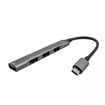 i-tec Metal USB-C HUB 1x USB 3.0 + 3x USB 2.0, USB 3.2 Gen 1 (3.1 Gen 1) USB-C, USB 2.0, USB 3.2 Gen 1 (3.1 Gen 1) Type-A, Metallic, Metal, 0.19 m, Android