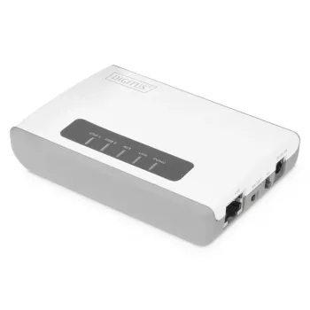 DIGITUS 2-pordiline USB 2.0 Wi-Fi võrguserver NAS USB-jaotur prindiserver