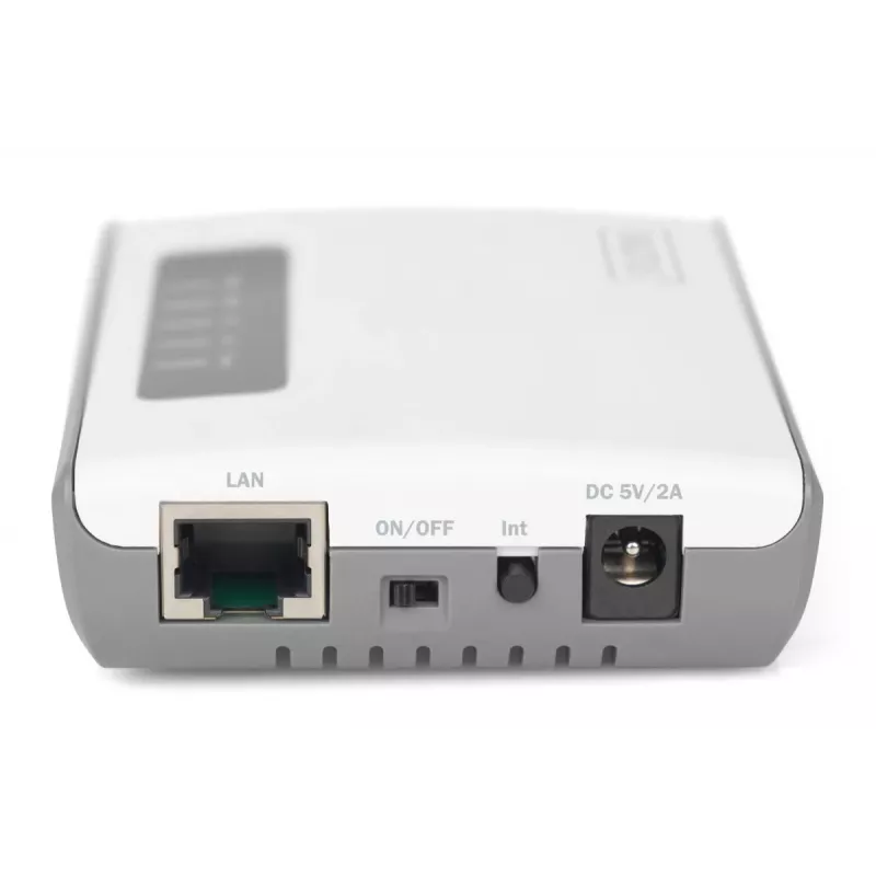 DIGITUS 2-pordiline USB 2.0 Wi-Fi võrguserver NAS USB-jaotur prindiserver
