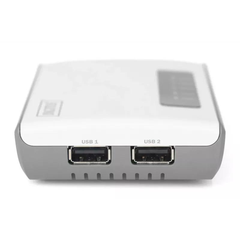 DIGITUS 2-pordiline USB 2.0 Wi-Fi võrguserver NAS USB-jaotur prindiserver