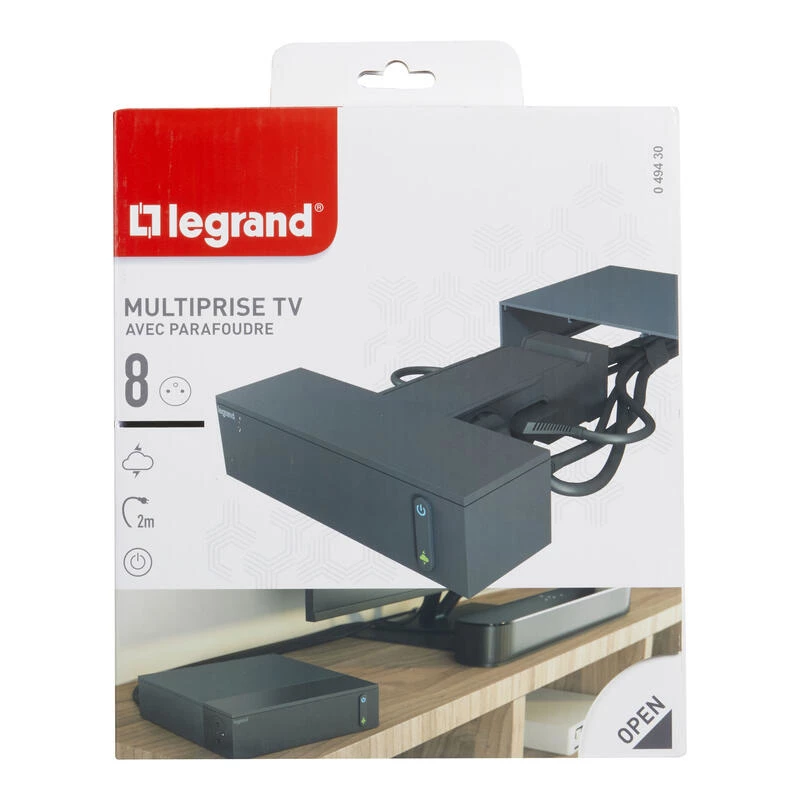 Legrand 049430 power extension 2 m 8 AC outlet(s) siseruumides kasutatav Must