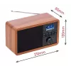 Kaasaskantav raadio Adler AD 1184 DAB+/FM/AM digitaaltuuneriga, Bluetooth 5.0, 15W, SD/USB, äratuskell, must/puit
