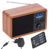Kaasaskantav raadio Adler AD 1184 DAB+/FM/AM digitaaltuuneriga, Bluetooth 5.0, 15W, SD/USB, äratuskell, must/puit