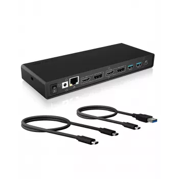 ICY BOX IB-DK2245AC Juhtmega USB 3.2 Gen 1 (3.1 Gen 1) Type-C Must