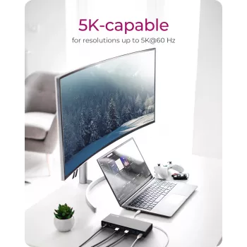 ICY BOX IB-DK2245AC Juhtmega USB 3.2 Gen 1 (3.1 Gen 1) Type-C Must