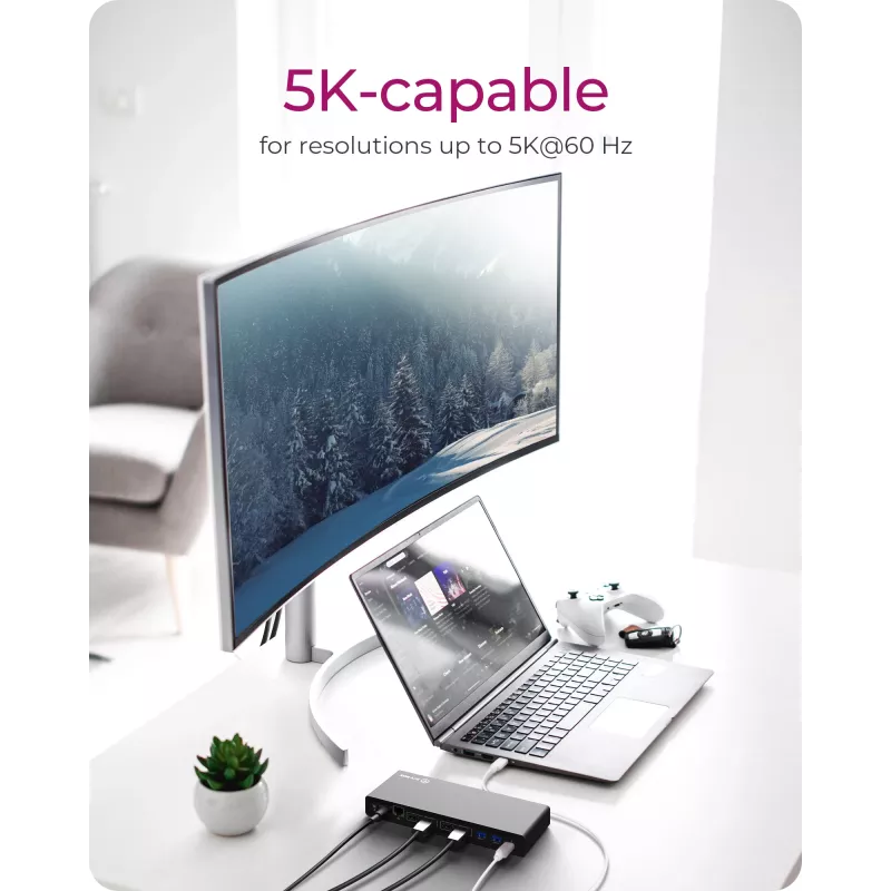 ICY BOX IB-DK2245AC Juhtmega USB 3.2 Gen 1 (3.1 Gen 1) Type-C Must