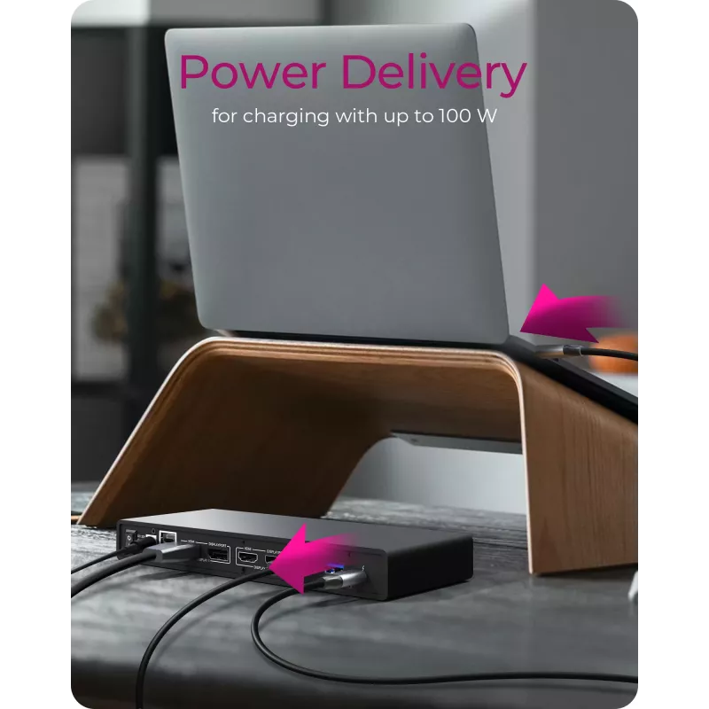 ICY BOX IB-DK2245AC Juhtmega USB 3.2 Gen 1 (3.1 Gen 1) Type-C Must