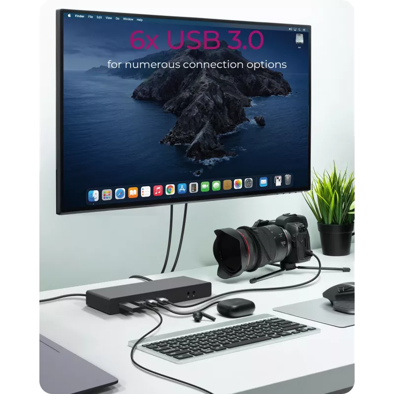 ICY BOX IB-DK2245AC Juhtmega USB 3.2 Gen 1 (3.1 Gen 1) Type-C Must