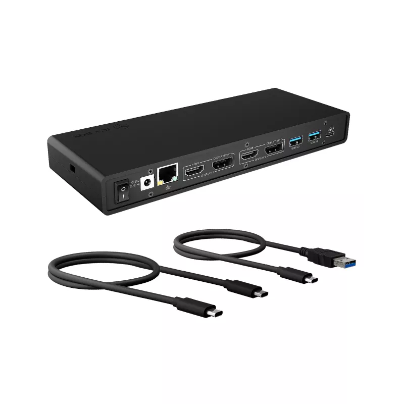 ICY BOX IB-DK2245AC Juhtmega USB 3.2 Gen 1 (3.1 Gen 1) Type-C Must