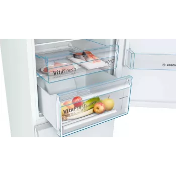 Bosch KGN36VWED külmik-sügavkülmik, eraldiseisev, NoFrost, 237 l + 89 l, 186 cm, energiaklass E, valge