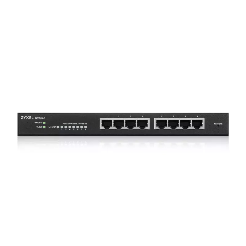 Zyxel GS1915-8 Hallatav L2 Gigabit Ethernet (10/100/1000) Must