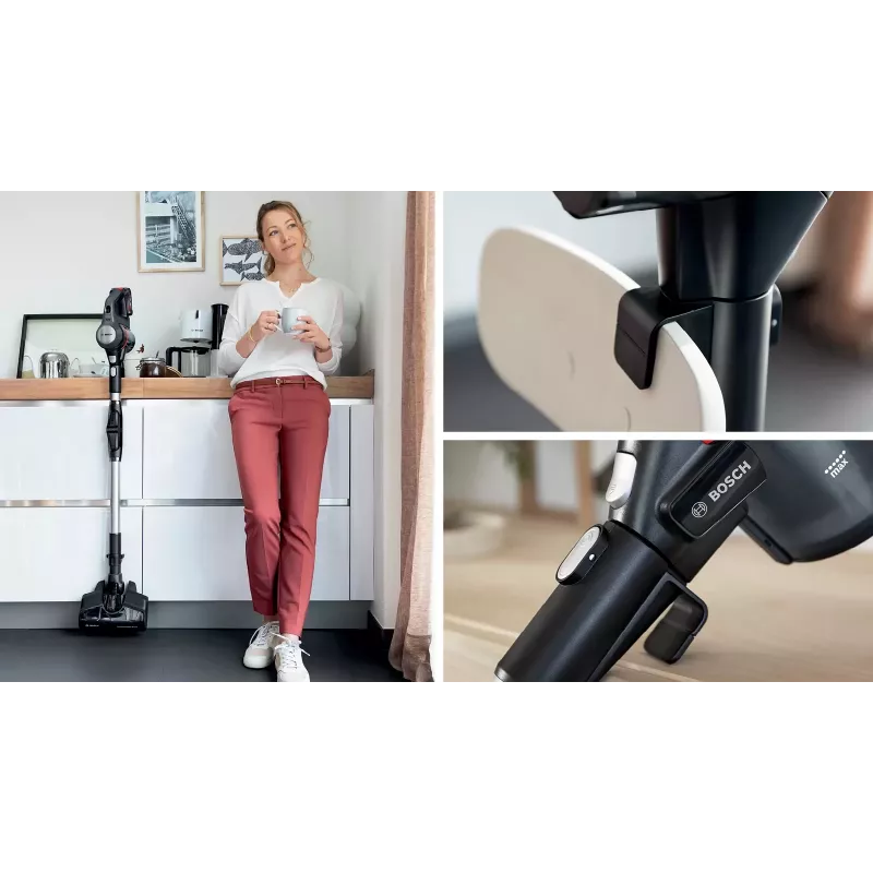 Bosch BBS712A tolmuimeja/elektriline luud 2-in-1 pulstolmuimeja, akuga, kuiv, hügieenifilter, ilma tolmukotita, 0.3 L, grafiit