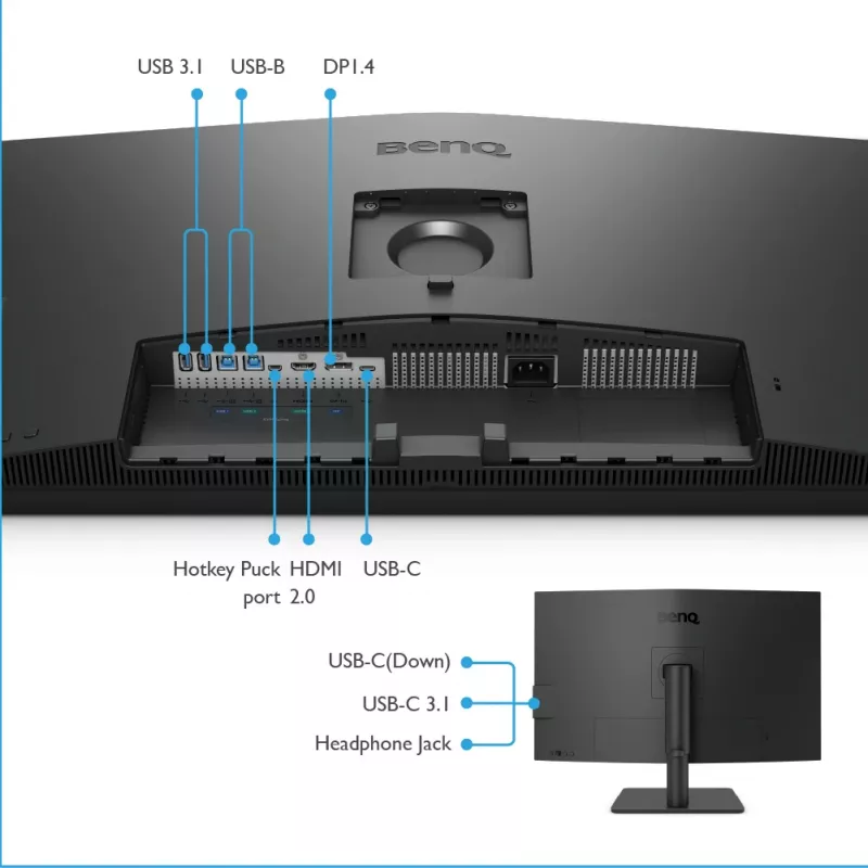 BenQ PD3205U arvutimonitor 80 cm (31,5 tolli) 3840 x 2160 pikslit 4K Ultra HD LCD must