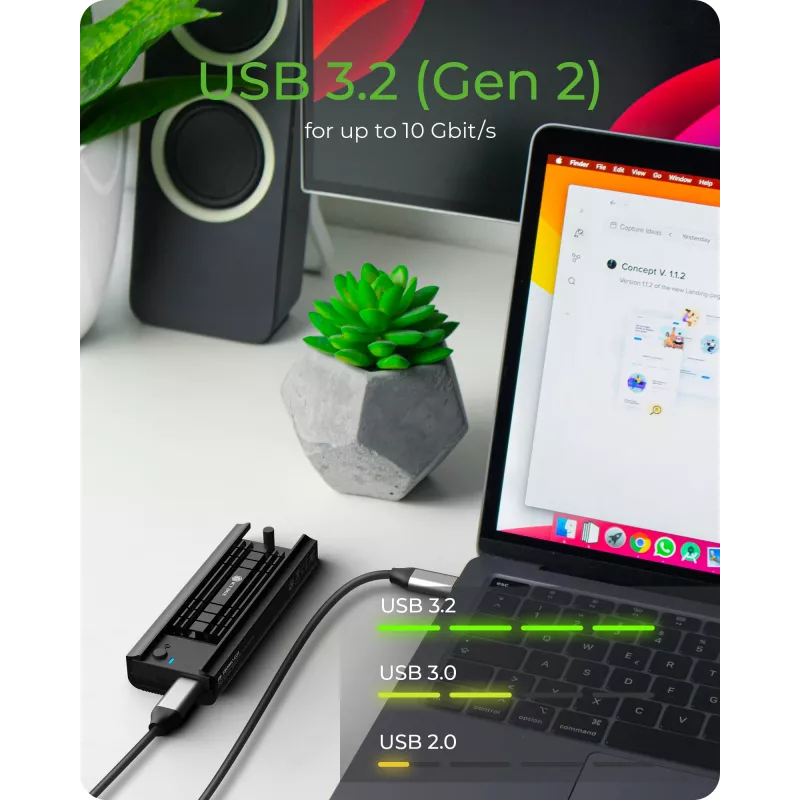 ICY BOX IB-180MC-C31 SSD-ümbrise must M.2