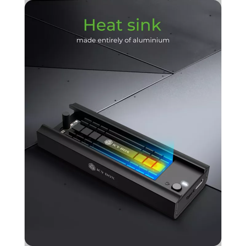 ICY BOX IB-180MC-C31 SSD-ümbrise must M.2