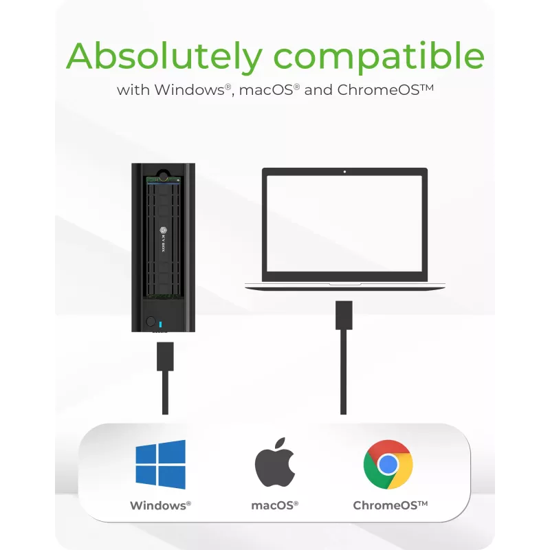 ICY BOX IB-180MC-C31 SSD-ümbrise must M.2