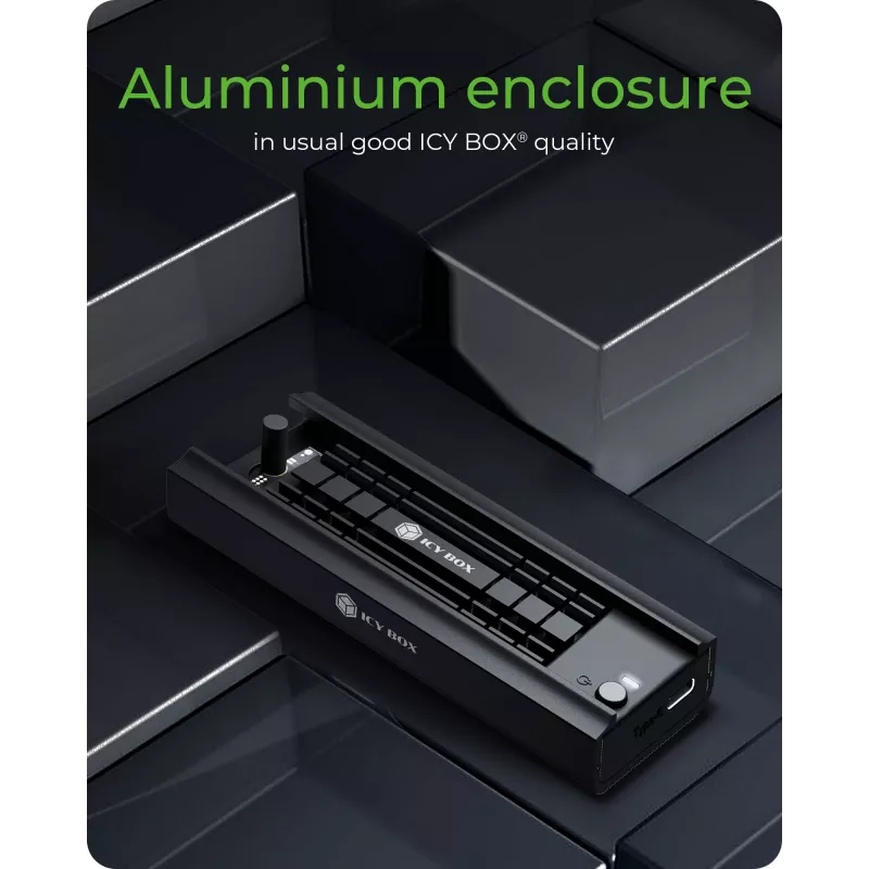 ICY BOX IB-180MC-C31 SSD-ümbrise must M.2