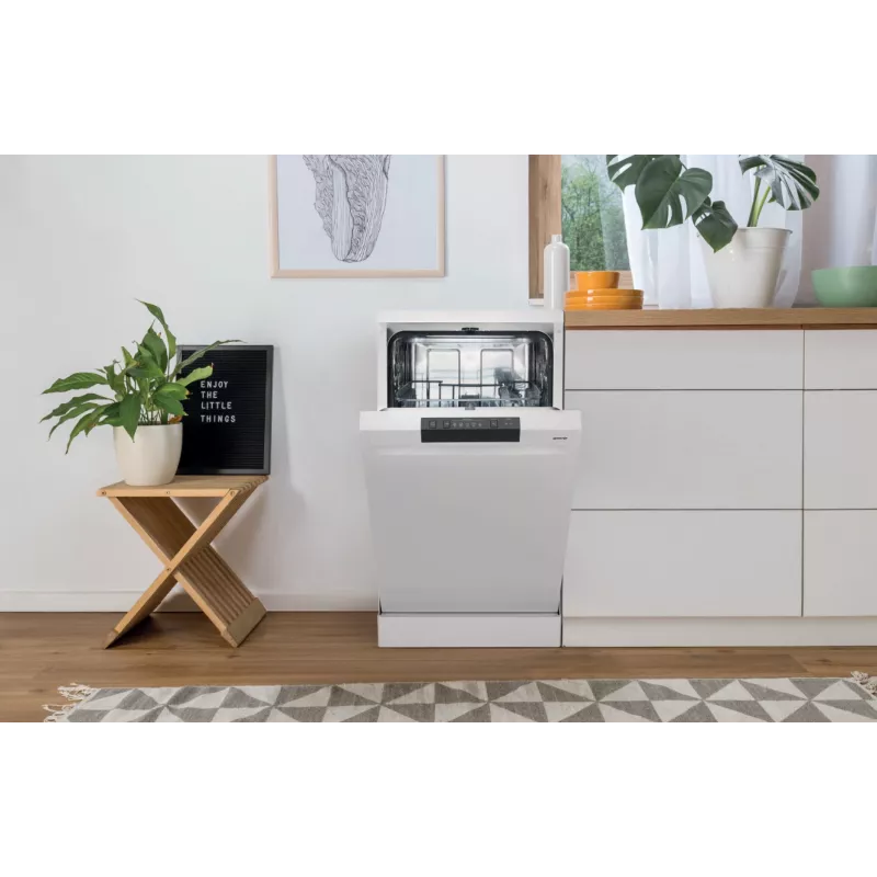 Vabaltseisev nõudepesumasin Gorenje GS520E15W — 9 kattekohta, 47 dB, 448×600×845 mm, 9 L/tsükkel