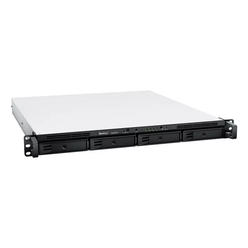 SYNOLOGY Rack Station RS822RP+ 1U 4-kettaline NAS-serveri barebone koos redundantse toiteallikaga
