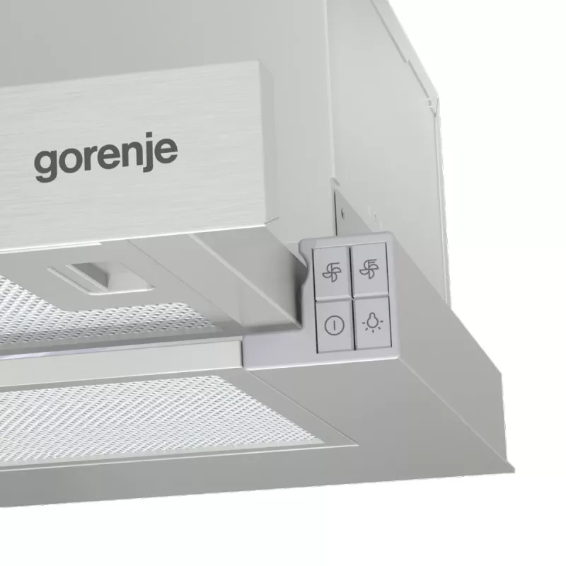 Sisseehitatud õhupuhasti Gorenje TH62E3X, alumiiniumfilter, müratase: mõõdukas