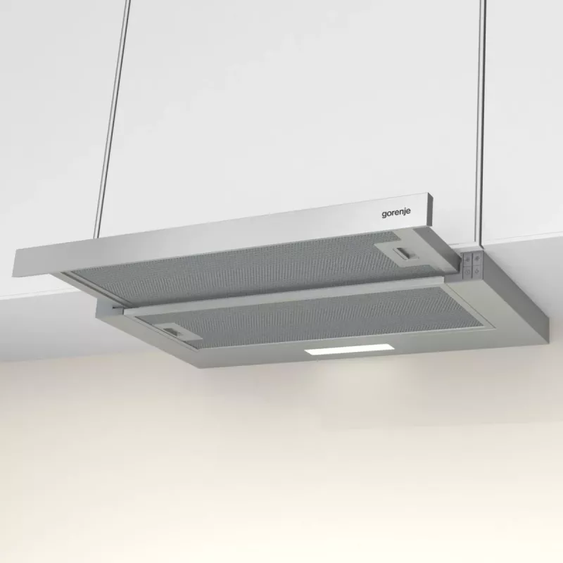 Sisseehitatud õhupuhasti Gorenje TH62E3X, alumiiniumfilter, müratase: mõõdukas