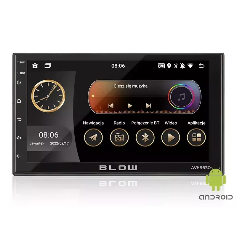 Auto multimeediapleier BLOW AVH-9930 Must 200 W Wi-Fi Bluetooth
