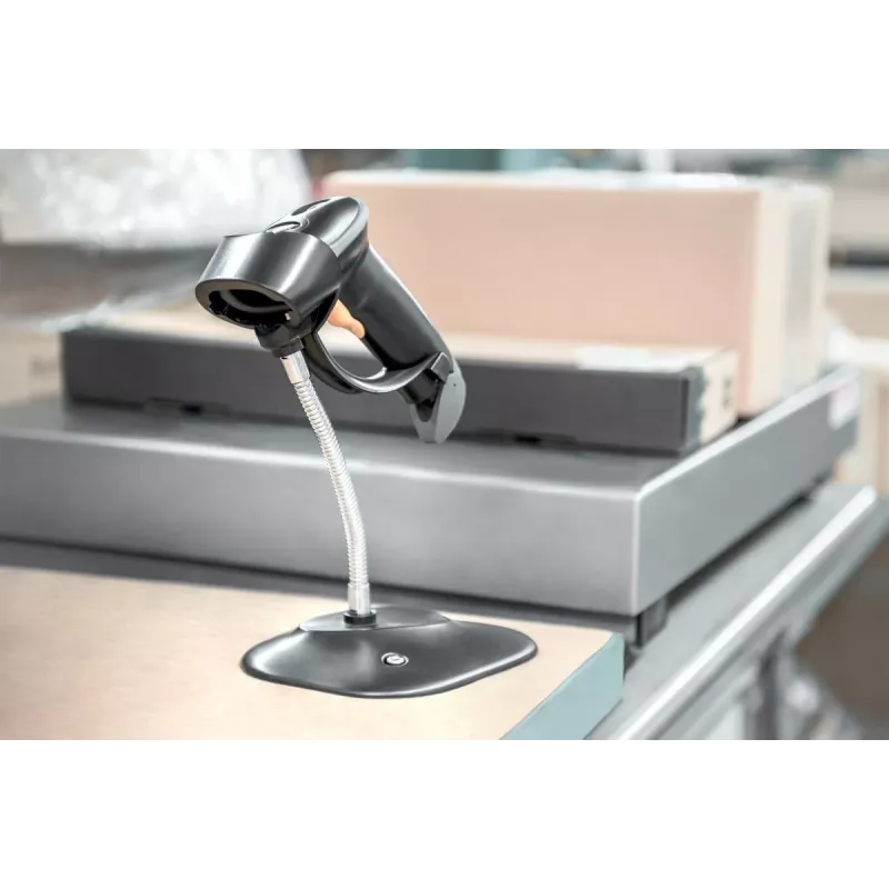 DIGITUS 2D käeshoitav vöötkoodiskanner QR-kood Bluetooth hoidikuga