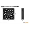 be quiet! SILENT WINGS PRO 4 | 120 mm PWM arvuti korpuse ventilaator 12 cm must 1 tk