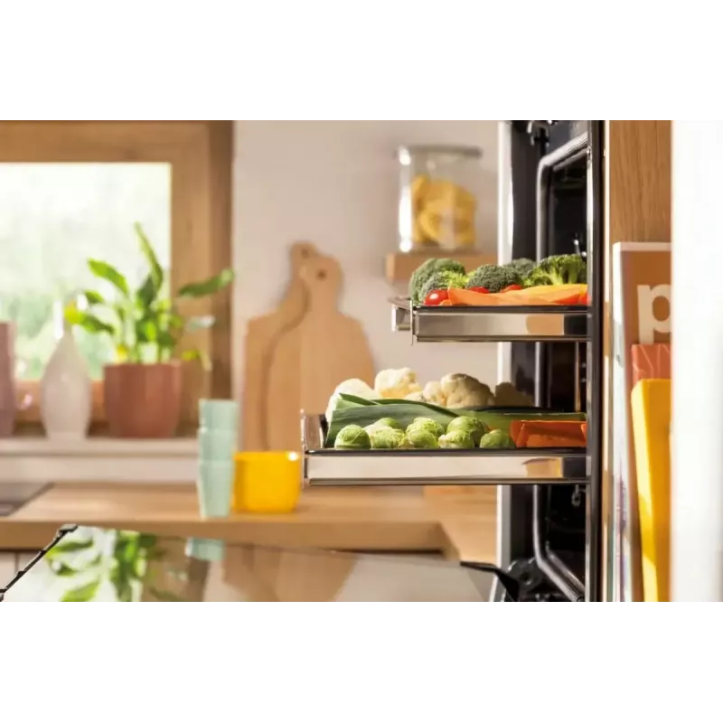 Sisseehitatud ahi Gorenje BOS6737E06FBG — 77 L multifunktsionaalne, EcoClean, aur, konvektsioon, mehaaniline juhtimine, 59,5×59,5 cm, must
