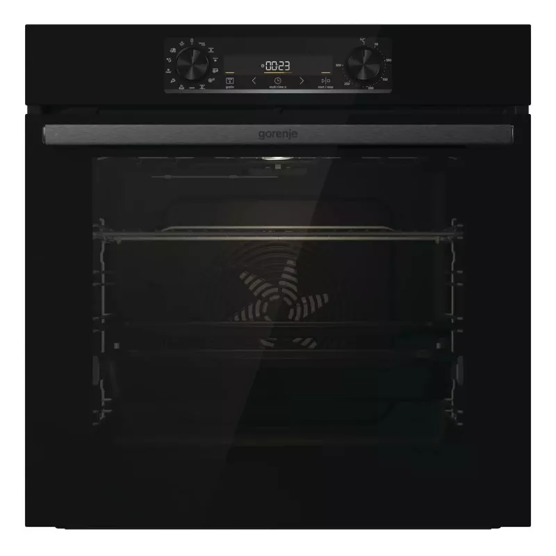 Sisseehitatud ahi Gorenje BOS6737E06FBG — 77 L multifunktsionaalne, EcoClean, aur, konvektsioon, mehaaniline juhtimine, 59,5×59,5 cm, must