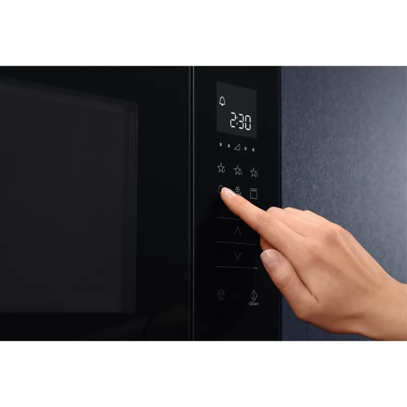 Sisseehitatud soolomikrolaineahi Electrolux LMS2203EMK, 700 W, 5 võimsusastet, 24,5 cm pöördalus, LED-ekraan, roostevabast terasest sisemus, must