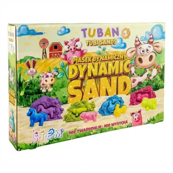 Laste kineetiline liiv Tuban DYNAMIC SAND SET – FARM Mitmevärviline