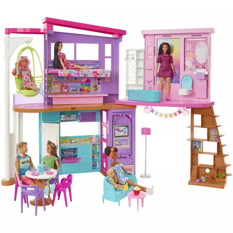 Barbie puhkemaja mängukomplekt 30+ osaga, mänguasi 3-aastastele ja vanematele