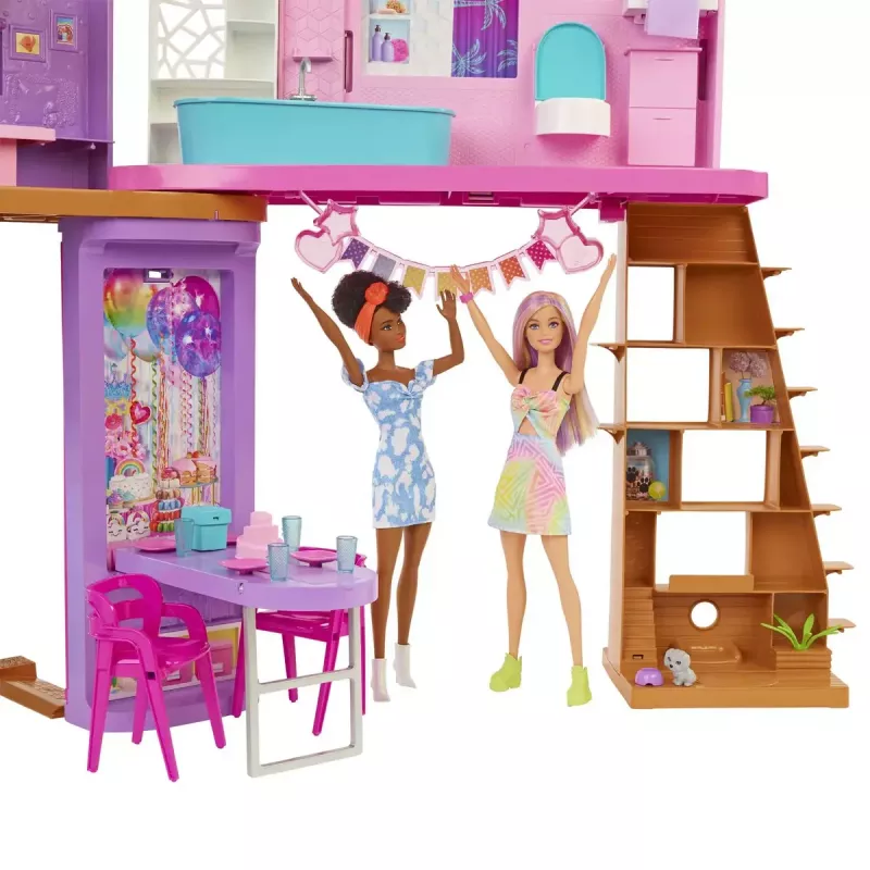 Barbie puhkemaja mängukomplekt 30+ osaga, mänguasi 3-aastastele ja vanematele