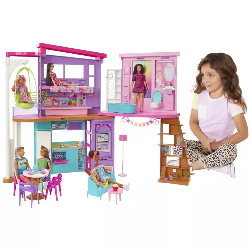 Barbie puhkemaja mängukomplekt 30+ osaga, mänguasi 3-aastastele ja vanematele