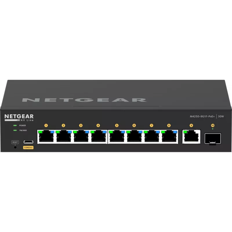 Hallatav lüliti NETGEAR GSM4210PD-100EUS 8x1G PoE+ 110W 1xSFP