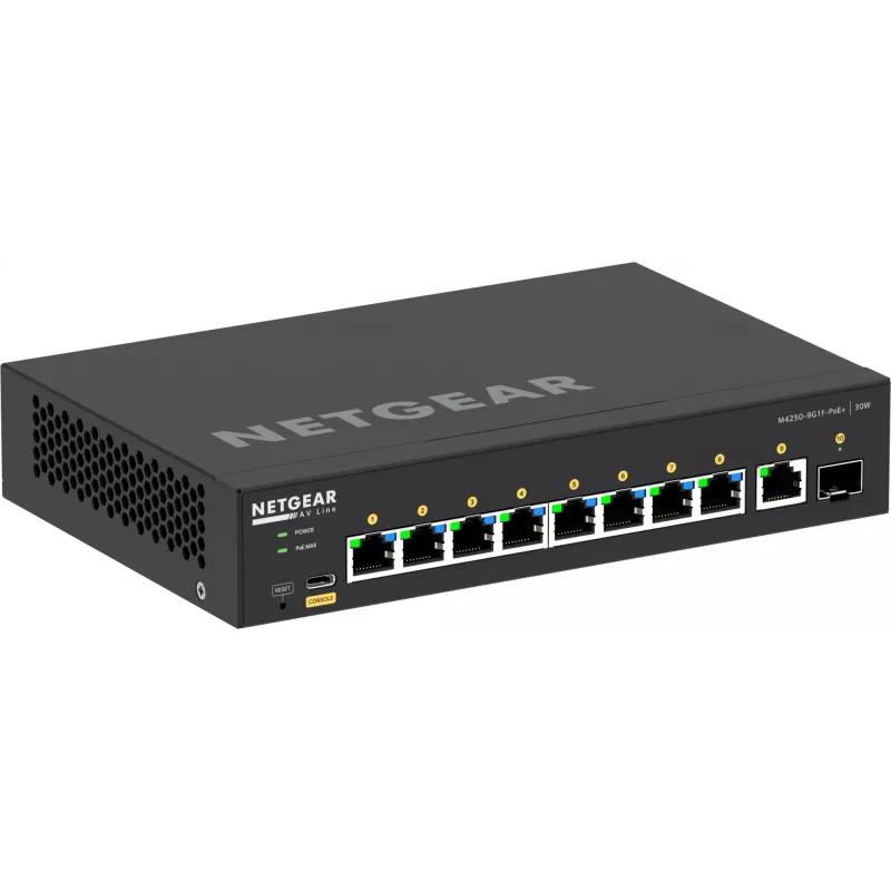 Hallatav lüliti NETGEAR GSM4210PD-100EUS 8x1G PoE+ 110W 1xSFP
