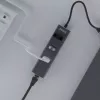 USB-C jaotur SAVIO AK-57 3× USB-A, RJ-45 Gigabit Ethernet (5000 Mbit/s), alumiiniumhall