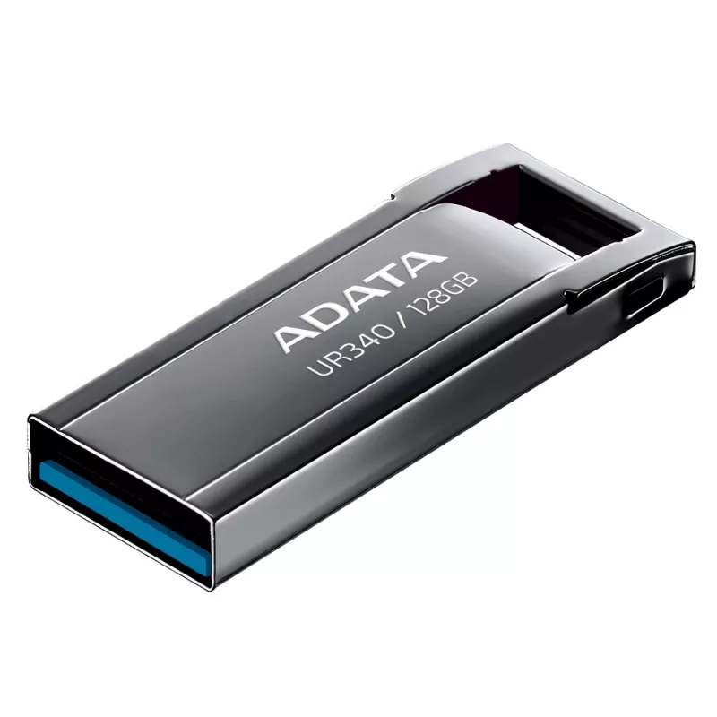 USB-mälupulk ADATA UR340 128 GB USB Type-A 3.2 Gen 2, metallkorpus, must